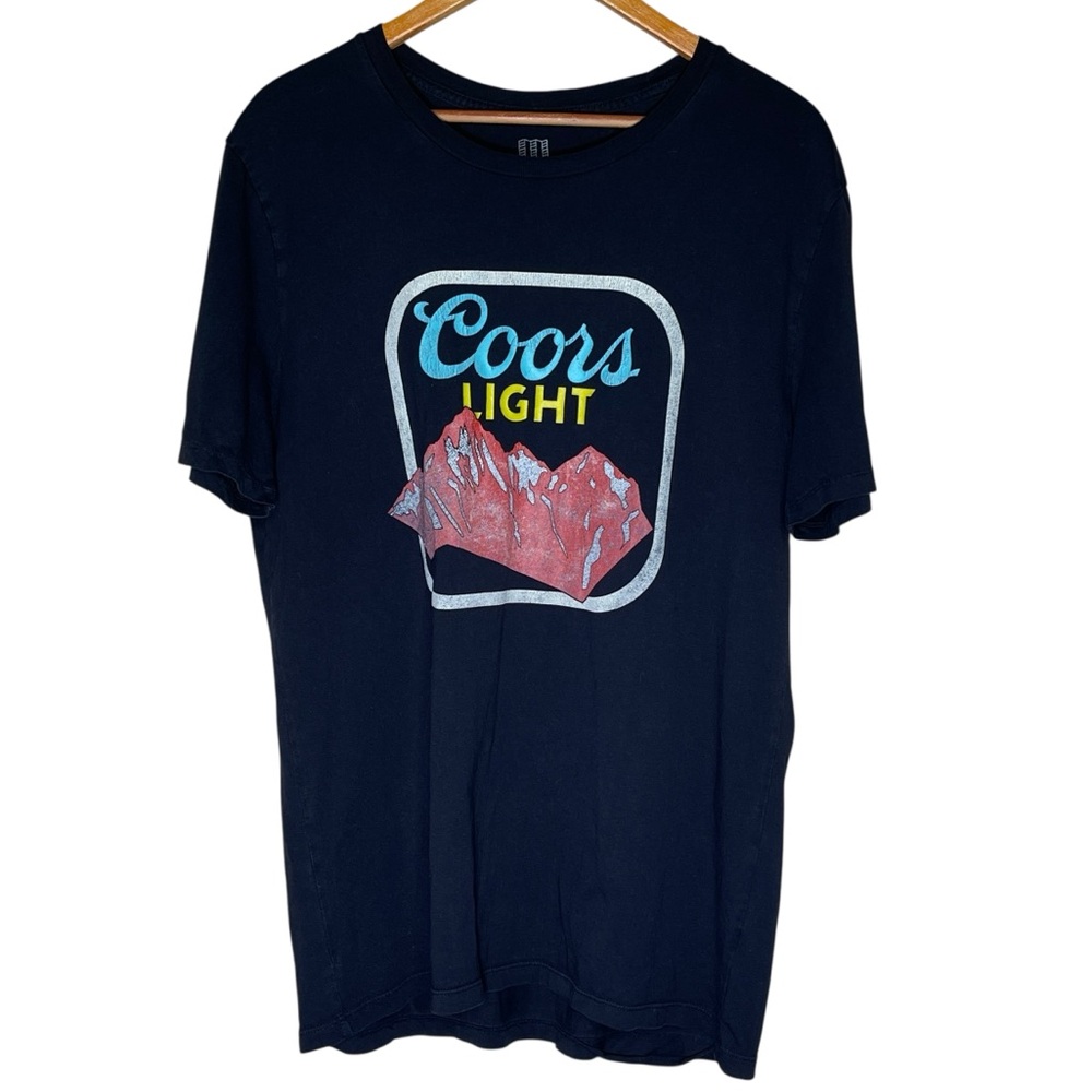 Topo Designs Coors Light Black Graphic Tee Size Large